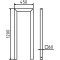 Lean-on hoop made of steel tube | Square tube 60 x 60 mm | without cross bar | total width: 450 mm | hot-dip galvanized